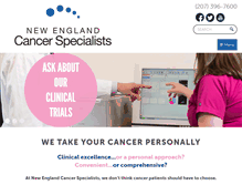 Tablet Screenshot of newenglandcancerspecialists.org